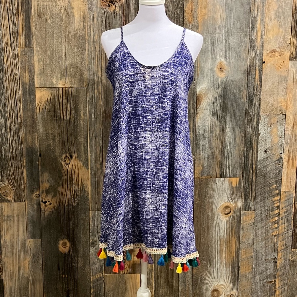 Judith March blue patterned dress